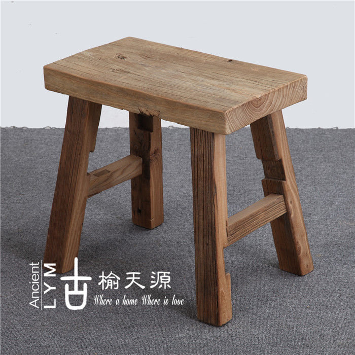古榆天源风化老门板矮凳 老榆木板凳 老榆木家具简约现代风格板凳|ruв категории жилой мебели, места категории, стул, Другие стул - от Buy2taobao.com для оказания профессиональной услуги покупки агента Taobao