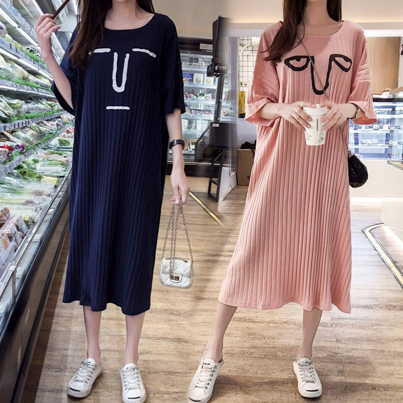 大码孕妇连衣裙夏季时尚韩版宽松T恤裙长款过膝胖mm纯棉上衣200斤在类目 孕妇装/孕产妇用品/营养, 孕妇装, 连衣裙中 - 来自Buy2taobao.com提供专业的淘宝代购服务
