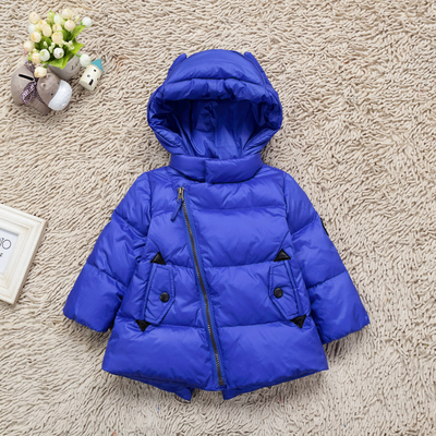 2015冬装新款男女童 婴幼儿童 加厚连帽 宝宝羽绒服1-2-3-4岁
