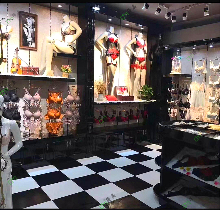 黑色精品内衣展示柜 文胸内裤货架 女士文胸睡衣袜子货柜|ruв категории коммерческий/офисная мебель, полки/витрина, белье шельфа - от Buy2taobao.com для оказания профессиональной услуги покупки агента Taobao