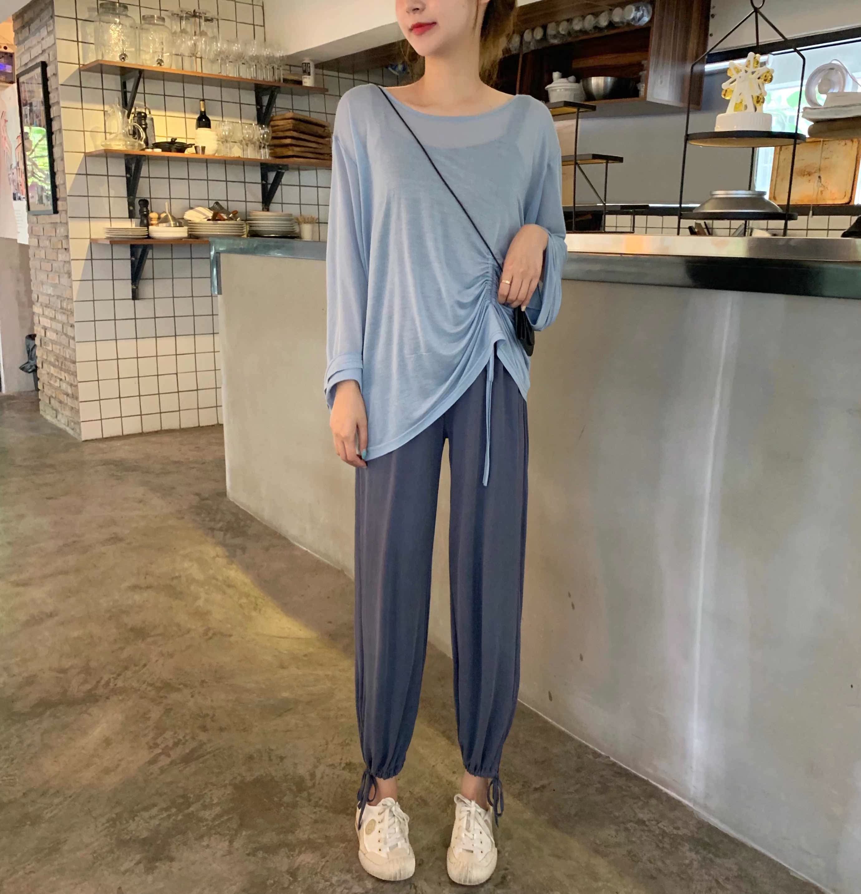 motion Beam feet new pattern Solid T-shirts Easy Drawstring Sunscreen leisure time Long sleeve T-shirt Women's wear 2019 Knickers tidein the Play mode/Anime/Periphery/cos/Board games , Quadratic element Lolita, Lolita/Soft dress/Dress category - from Buy2taobao.com to provide professional Taobao agent buy service