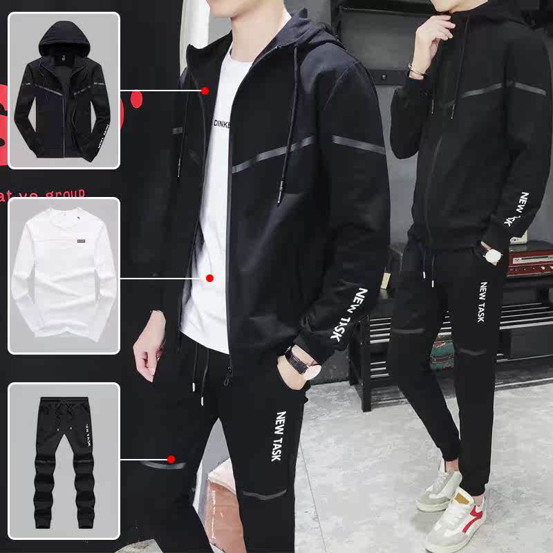 新款卫衣休闲运动套装2018外套韩版潮流衣服2019春季春秋男士帅气在类目 男装, 卫衣中 - 来自Buy2taobao.com提供专业的淘宝代购服务