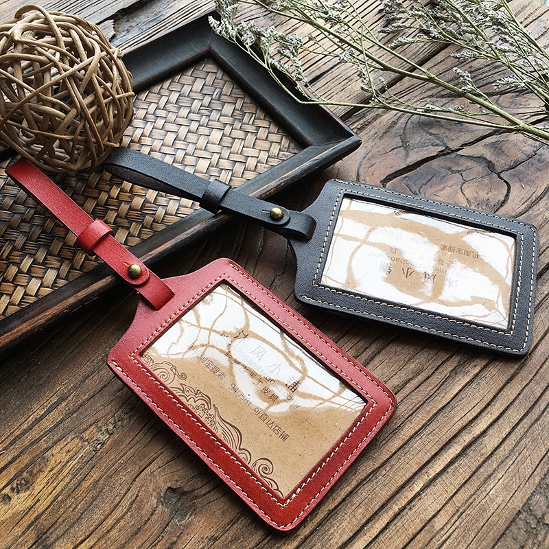 2019 new pattern Top layer leather Work permit sets Card Holder Lanyard Badge Certificates Access control Ferrule genuine leather Work cardin the Leather/Lady bags/Men's bag, Card sets category - from Buy2taobao.com to provide professional Taobao agent buy service