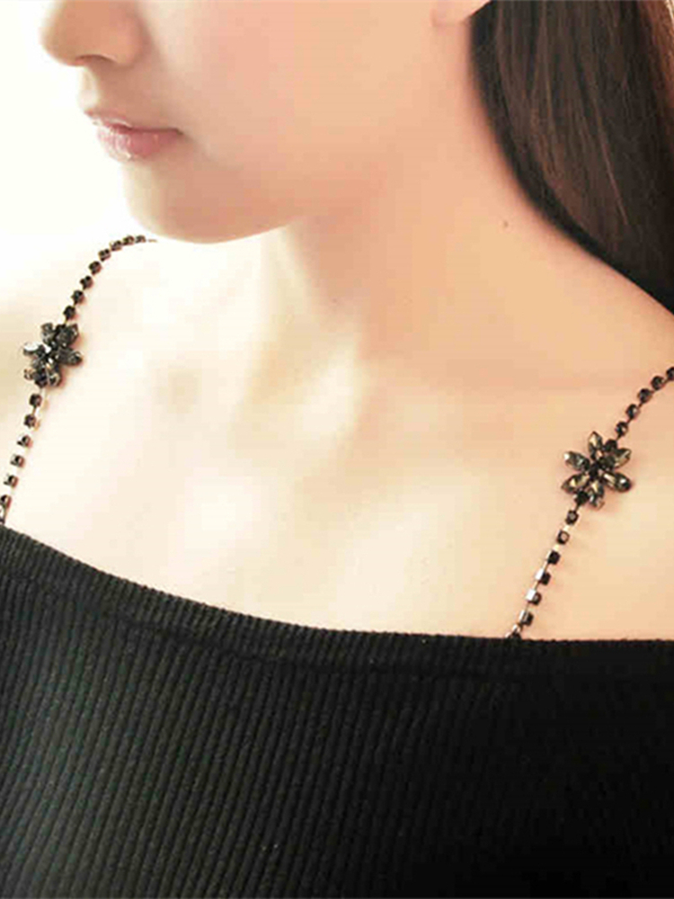 Word collar Shoulder strap Gather Underwear Bras overlapping halter Rhinestone Metal non-slip invisible full dress Wedding dress Shoulder strapin the Lingerie/Men's underwear/Tracksuit , Straps category - from Buy2taobao.com to provide professional Taobao agent buy service