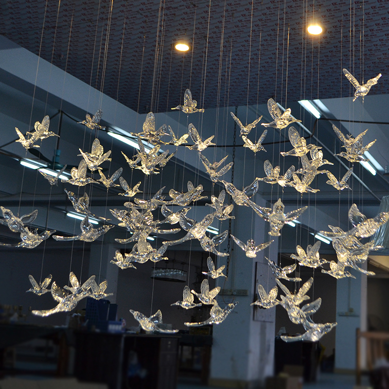 indoor Pendant Air Pendants crystal Pendants Home Furnishing hotel Market Ceiling ornament Acrylic Birdsin the Home accessories , Creative Jewelry , Air Charm category - from Buy2taobao.com to provide professional Taobao agent buy service