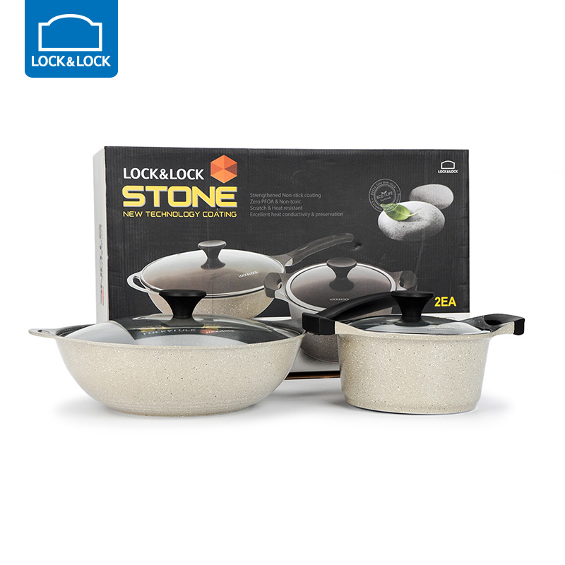 Lock & Lock stone series Cookware Two piece set Chinese style Wok Deep stockpot LCA6202DSH102in the Tableware , Tea set , Other category - from Buy2taobao.com to provide professional Taobao agent buy service