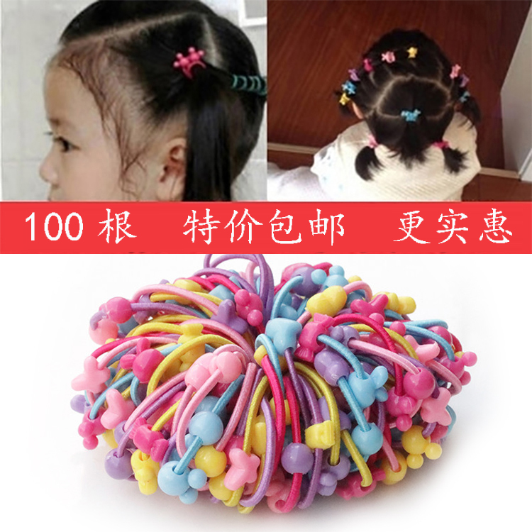 韩国儿童皮筋发绳发圈女孩扎头发橡皮筋卡通彩色头绳发饰头饰包邮