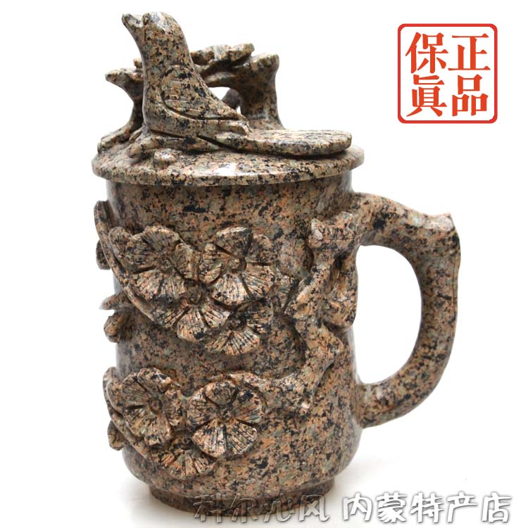 正品內蒙古純天然中華麥飯石水杯茶杯喜鵲梅花 石頭杯子大容量在類目 餐飲具, 杯子/水杯/水壺, 馬克杯中 - 來自Buy2taobao.com提供專業的淘寶代購服務