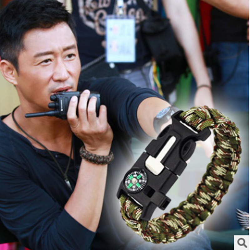 Daily specials Wolf 2 Wu Jing Same item outdoors Existence Escape Rope Bracelet Compass Hand rope Flintstones Braceletin the Accessories/Fashion Jewelry, Bracelets category - from Buy2taobao.com to provide professional Taobao agent buy service