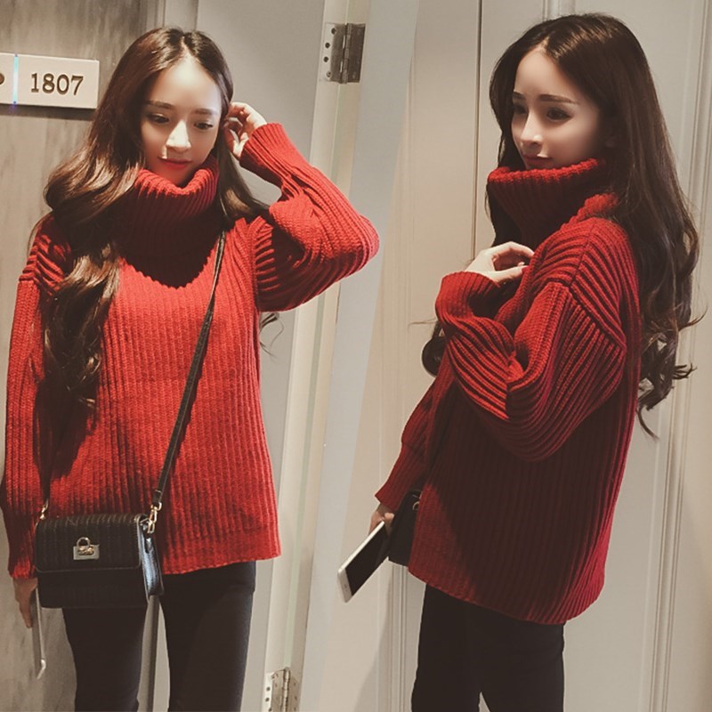 sweater Socket Loose Autumn and winter new pattern High collar Lapel Thick lines Large thickening student Long sleeve coatin the Women's clothing/Boutique , Sweaters category - from Buy2taobao.com to provide professional Taobao agent buy service