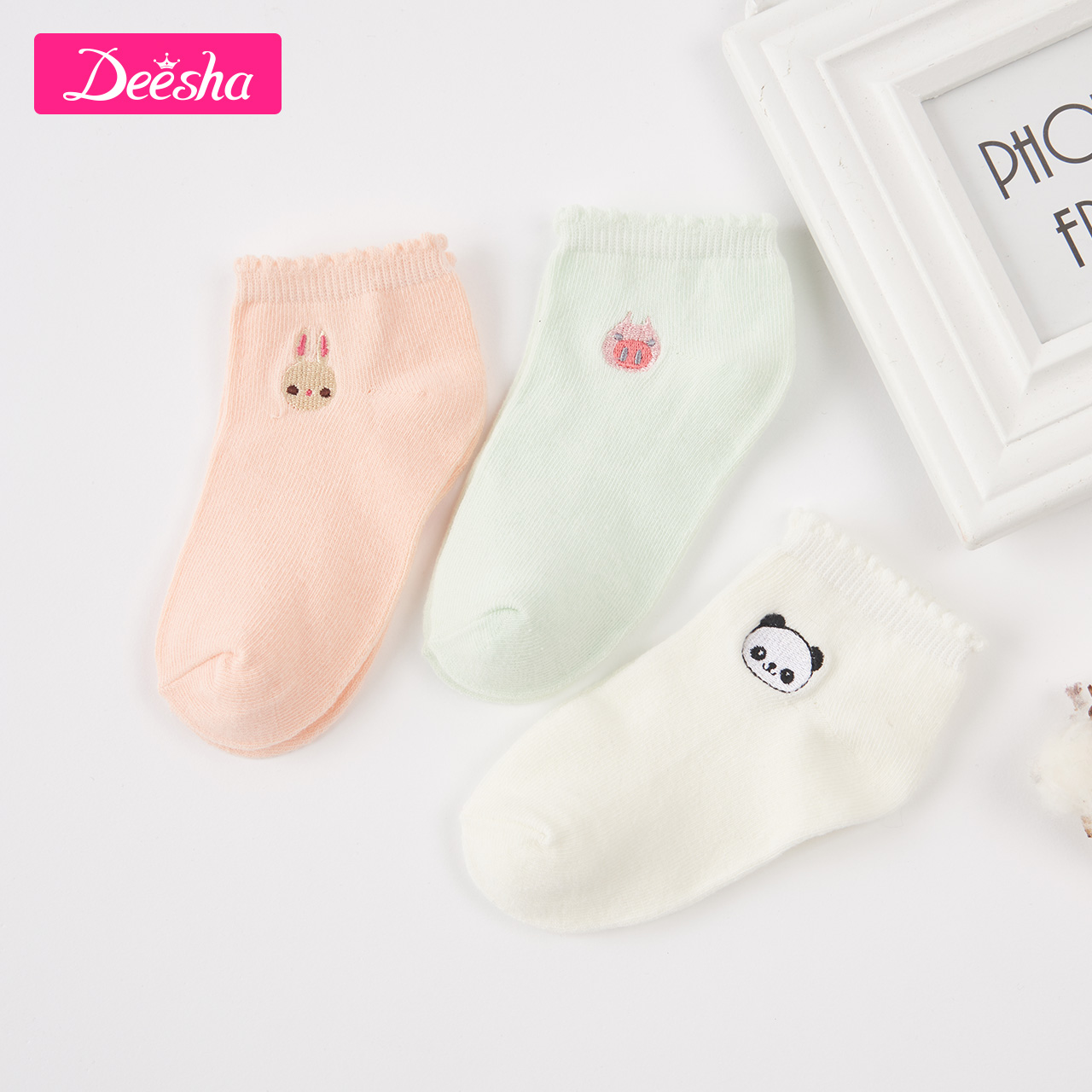 Disha Tongwa Spring new pattern girl Socks Embroidery Socks combination Set 3in the Children/Baby/Family fitted , Children's socks( 0-16 Years) category - from Buy2taobao.com to provide professional Taobao agent buy service