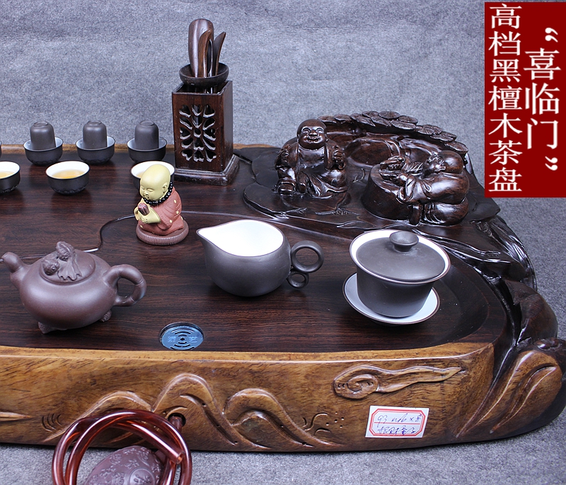 加厚黑檀木茶盤喜臨門 紅木茶池功夫茶具茶台實木茶海禮品茶托在類目 餐飲具, 茶具, 茶盤中 - 來自Buy2taobao.com提供專業的淘寶代購服務