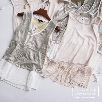GT80316 欧美单 穿着很舒适 简约无袖清爽背心T恤 女