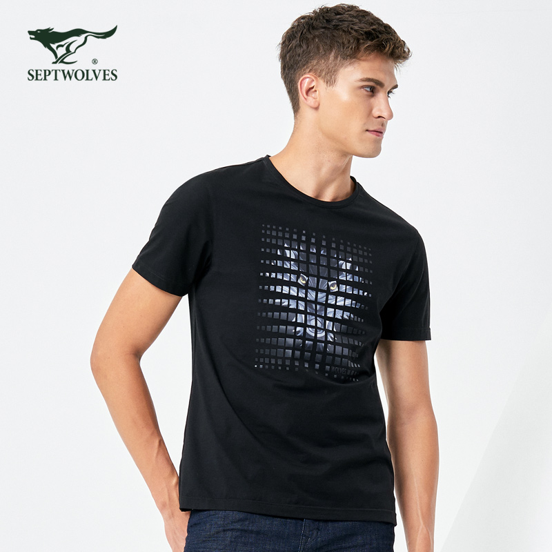 Septwolves t-shirt 1D1830602429in the Men's clothing, T-shirt category - from Buy2taobao.com to provide professional Taobao agent buy service
