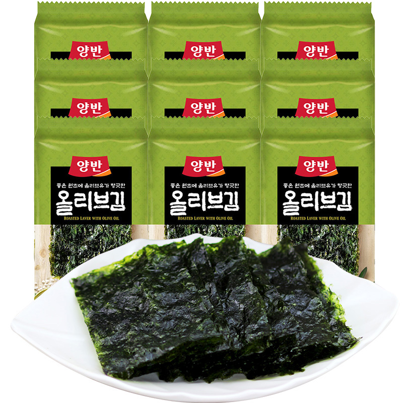 韩国进口海苔零食东远两班橄榄油烤海苔儿童即食拌饭包饭紫菜9盒在类目 零食/坚果/特产, 鱿鱼丝/鱼干/海味即食, 海苔系列中 - 来自Buy2taobao.com提供专业的淘宝代购服务