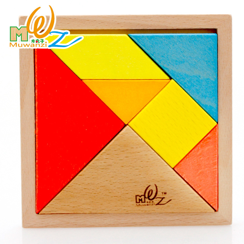 Large woodiness Tangram intelligence Jigsaw puzzle kindergarten pupil Geometry shape Learning Tools 3-7 Gift giftin the Toy/Childs/Puzzle/Building block/Model , Beads/Jigsaw/Pair/Disassembly/Beat Toy , Jigsaw/Puzzle category - from Buy2taobao.com to provide professional Taobao agent buy service