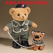 正版抱抱宝贝警察小熊消防泰迪熊，毛绒玩具特警熊公仔(熊公仔)网红同款玩偶