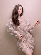 2023韩版宽松显瘦中长款镂空网纱外套时尚百搭蕾丝外搭女夏装