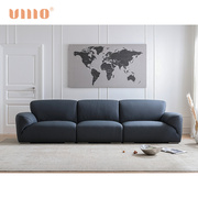 ulllo意式真皮沙发头层牛皮，极简小户型客厅，直排沙发一字型沙发