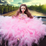 羽毛创意爱车载娃娃可汽车，摆件婚蕾丝车载娃纱娃车，内装美夫人饰品