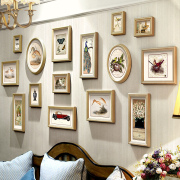 美式客厅照片墙组合欧式餐厅挂墙相框墙面，装饰卧室创意结婚礼物