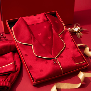 本命年女礼物2024龙年限定新年送闺蜜实用红色睡衣高档情人节礼盒