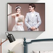 定制婚纱照相框挂墙打印照片，加水晶相片放大结婚照全家福制作挂画