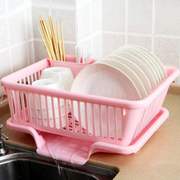 厨房放碗架塑料用品沥水滴水碗碟架碗筷收纳置物架收纳盒收纳篮