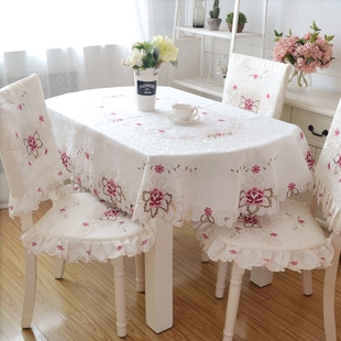 椭圆形桌布欧式茶几布艺圆桌布餐桌布圆形现代简约椅套椅垫套装