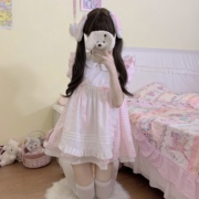 99lo小兔崽 全款预约］春夏可爱连衣裙小个子狗短娃娃裙.