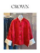 新中式红色棉服女早春2024高级感巨好看双面穿短款厚外套