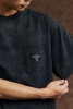 BCALM日系复古纭染水洗做旧脏脏短袖240g纯棉宽松休闲基础口袋T恤