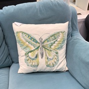 IKEA宜家 若特福雅 垫套靠垫套沙发抱枕套 50x50cm方形 蝴蝶图案