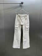 小众设计23春夏时髦个性百搭口袋，工装风拉链假两件宽松阔腿裙裤