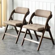实木可折叠椅子简约餐椅家用靠背椅办公室电脑椅凳子会议椅叠放