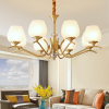 美式客厅吊灯高端法式复古简约卧室主灯餐厅欧式轻奢全铜水晶灯具