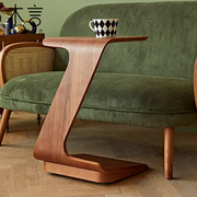 木言设计原创现代移动带轮沙发，边几多功能创意角几边桌小茶几