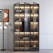 红酒柜展示柜现代简约客厅靠墙家用餐边柜实木轻奢极简玻璃门书柜