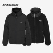 Skechers/斯凯奇冬季女子休闲保暖双面穿短款羽绒服