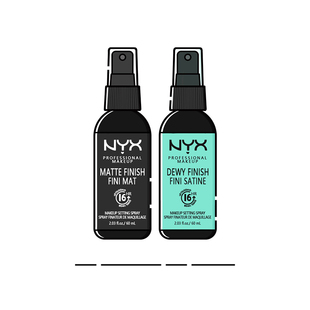 美国nyx定妆喷雾哑光，控油补水保湿持久防水白色黑大瓶60ml
