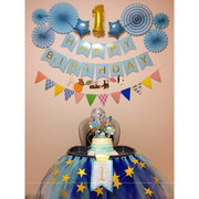宝宝1周岁生日布置装饰儿童，生日装饰公主派对背景墙女孩场景布置