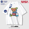 NASA联名款短袖T恤男女同款夏季宽松圆领纯棉体恤衫情侣装半袖潮