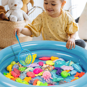 钓鱼玩具磁性鱼儿童益智钓鱼竿水池宝宝1岁半早教男孩2-3岁小孩