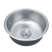 槽304不锈钢圆形水，迷你小单槽吧水槽阳洗台手，盆菜厨台房洗盆单盆