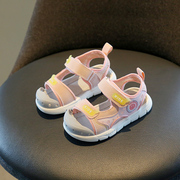 夏季学步鞋女宝宝凉鞋软底防滑2一3岁婴幼儿童鞋包头沙滩凉鞋