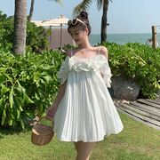 夏威夷泰国连衣裙仙女150cm小个子女装氛围感海边度假沙滩裙子