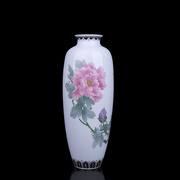 千红窑 花瓶摆件醴陵瓷器手绘釉下五彩陶瓷花插客厅装饰商务