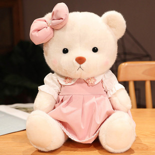 可爱小熊玩偶公仔抱睡安抚娃娃儿童泰迪熊毛绒玩具女孩关节熊布偶