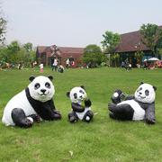 花园装饰庭院摆件室外仿真动物熊猫别墅院子，布置装饰幼儿园