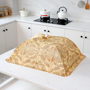 全布面菜罩可折叠餐桌剩菜，罩防尘罩食物，罩家用遮菜盖伞水果罩防蚊